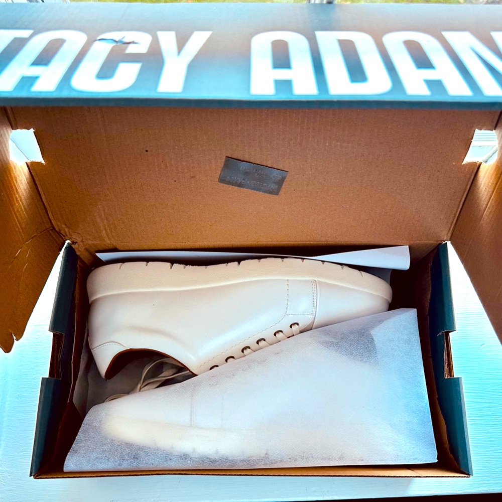 Stacy Adams Howell New in Box white leather dress sneakers size 11M